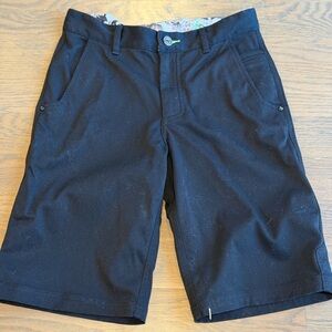 Lululemon Mens Flat Front Casual Hiking Shorts Size 32 Black Y2K